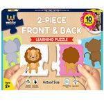 Webby Front Back 2 Pieces Learning Pack Jigsaw Puzzle, Montessori Early Educational Pre School Puzzle Toys for 2+ Years Kid