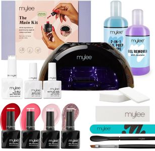 Mylee Gel Polish Kit – LED Lamp, Base & Top Coat, 4 Colors