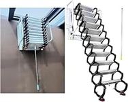 Loft Ladder Pull Down Attic Stairs Wall-Mount Attic Ladder Telescoping Ladder for Roof Duplex Buildings Folding Ladder