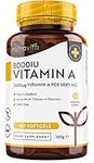 Vitamin A 8,000IU – 365 Softgels – Vitamin A Supplement for Normal Skin, Eyes & Immune System – No Soybean or Fish Liver Oil – 2400μg Vitamin A Capsules not Tablets – Made in The UK by Nutravita