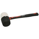 Hilka 62303032 32 oz Double Faced Rubber Mallet, White,black