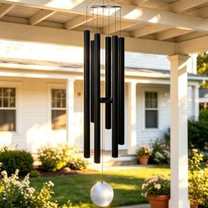 Afirst 66" Extra Large Wind Chimes, Deep Tone Wind Chimes Outdoor with 6 Metal Tubes, Memorial Wind Chime for Patio Balcony Garden Home Decor