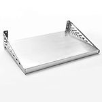 TriGold Stainless Steel Floating Shelves,wall Mounted Storage Shelves Kitchen Storage Wall Shelf For Microwave Oven Condiment Bottles K 20x60cm(8x24inch)