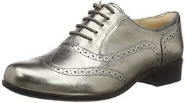 Clarks Womens Casual Clarks Hamble Oak Leather Shoes, Grey (Stone Met Lea Stone Met Lea)*6 UK