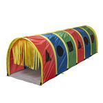 Pacific Play Tents 95200 Kids Super Sensory 9-Foot D Style Institutional Crawl Play Tunnel, 9' x 30" x 30", Multicolored