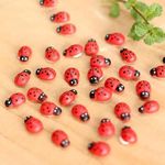 Chocozone Pack of 100 Beetle Miniatures Decorative Pots Indoor Plants Decor Landscape Decor Fairy Garden Decorations - 1cm