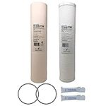 Home Master Whole House 4-Layer Sediment 25 Down to 1 Micron, Radial Flow GAC Carbon, 2 orings & Grease, 20gpm, Replacement Filter Set CsetBB2SmgC 20x4.5