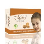 Melas Pack of 8 (75 GM Each) Scrub Soap for Men & Women with Herbal Extract, Cruelty Free Soap with Goodness of Aloe-Vera & Glycerin for Dry Type