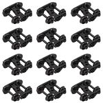 12pcs Model Train Bogie 1:87 Plastic 33" Wheels HO Scale Model Railway Accessories (HO Scale)