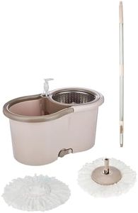 Presto! Spin Mop, Oval Bucket with Steel Basket, Chestnut, 2 Refills