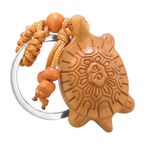 Magic Human Good Luck Charms - Turtle Keychain - Feng Shui Key Ring - Sandal Wood Lucky Charm - Cute Keychain - Good Luck Gifts - Positive Energy Amulet