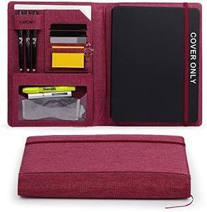 Folio Cover for Rocketbook Everlast Fusion - Letter Size, Multi Organizer with Pen Loop, Business Card Holder, Zipper Pocket Support Mini Size Rocketbook, Waterproof Fabric, 11 x 9 inch, Fuchsia