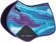 WeatherBeeta Prime Marble Jump Shaped Saddle Pad, Purple Swirl Marble Print, Full