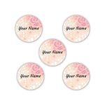 Personalized Waterproof No-Sew Laundry Safe Stick-on Label Dots for Clothing (Sweet Bud Theme)