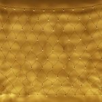 Lights4fun Outdoor Battery Connectable Net Light Green Cable 140 LEDs 2m x 1.5m Timer Garden Decoration