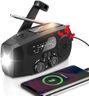 Wind Up Radio UK 2000mAh hand crank radio with AM/FM, Emergency Radio with Flashlight & SOS Alarm, solar radio for Camping, emergency survival kit (Black)