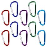 SZCXDKJ 10 Pcs Large Carabiner D Ring Clip Hook Keychain Camping Accessories for Outdoor, Fishing, Hiking, Traveling