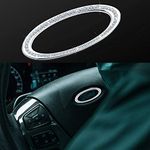 BBTO Bling Bling Car Steering Wheel Decoration Interior Accessories Diamond Sticker Steering Wheel Logo Rhinestone DIY Steering Wheel Decals Cover for Car Decoration (Compatible with Ford)