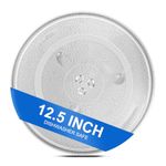 12.5''Replacement Microwave Glass Plate, Microware Plate 12.5 inches fits most of GE, Samsung,Panasonic Microwaves turntable glass