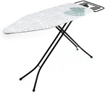 Beldray LA031251PALM1FEU7 Supreme Comfort Ironing Board – Folding Collapsible Table For Compact Storage, Large Adjustable Iron Rest, 7 Heights, Heat Reflective Surface, Washable Palm Cover, 122 x 45cm
