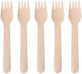 Wooden Cutlery Set Disposable Bamboo Wood Bulk Buy Forks Spoons Knives Party Eco - Perfect for Parties, Weddings & Daily Use