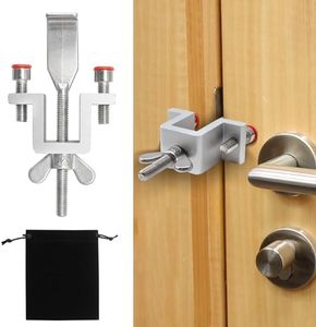 TamBee Portable Door Lock for Home Security Door Lock Stainless Steel Adjustable Travel Door Lock for Hotel Bedroom Security Door Locker with Dual Nut Adjustment for Traveling Apartment College