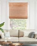 CHICOLOGY Bamboo Blinds, Bamboo Shades, Roman Shades for Windows, Roman Window Shades, Window Shades for Home, Bamboo Shades for Patio, Blinds & Shades, Window Shade, 27" W X 64" H, Squirrel