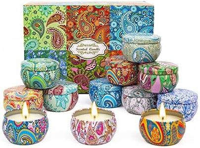 Alikiai Scented Candles Gifts for Women,12Pcs 2.5OZ Natural Soy Wax Long Lasting Portable Travel Tin Aromatherapy Candles for Home Scented,Birthday Gifts for her,Red