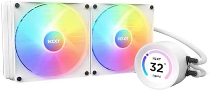 NZXT Kraken Elite 280 RGB - RL-KR28E-W1-280mm AIO CPU Liquid Cooler - Customizable 2.36" LCD Display for GIFS, Images, Performance Metrics - 2 x F140 RGB Core Fans - White