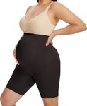 HBselect Maternity Shorts Women's Seamless Underwear for Pregnant Women Overbelly Shorts Maternity Briefs Maternity Briefs Long Leg Maternity Underwear M Black