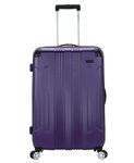 Rockland Hardside Expandable Luggage with Spinner Wheels, Purple, Purple, Rockland Hardside Expandable Luggage with Spinner Wheels