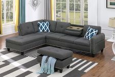 Devion Furniture EZO Sofas, Dark Gr