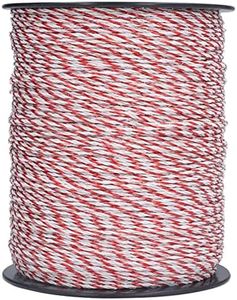 Electric Fence Polywire 1640 Feet 500 Meters, Portable 6 Stainless Steel Strands Electric Fencing Line for Reliable Conductivity, UV Resistant, Protect Livestock