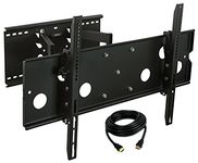 Mount-It! TV Mount Full Motion Heavy-Duty Swivel Fits 32-60 Inch Screen LCD OLED Plasma 4K Flat Panel Screen VESA Up To 750x450, 175 Lb Capacity, Black