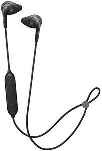 JVC HA-EN15WB Gumy Sport Wireless Earbuds - In Ear Bluetooth Sports Headphones with Secure & Comfortable Soft Nozzle Fit Earpieces, Sweat Proof IPX2, 6.5 Hour Rechargeable Battery Mic & Remote (Black)