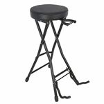 3rd Avenue Guitar Stool and Stand with Padded Seat, Folding Foot Stool and Neck Support