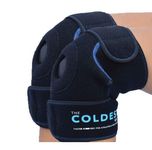 The Coldest Knee Ice Pack Wrap, Hot and Cold Therapy - Reusable Compression Best for Meniscus Tear, Injury Recovery, Bursitis Pain Recovery, Sprains, Swelling (Knee Ice Pack) (2)