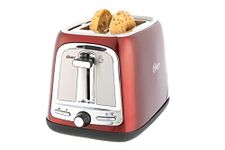 Oster 2-Slice Toaster with Advanced Toast Technology, Extra-Wide Slot Toaster, Candy Apple Red