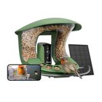 Birdfy Upgraded Bird Feeder Camera, Bird Watching Camera: Auto Identify, Notify, Capture Video, Permanent Store Fun Clips, Solar Powered & Wireless Smart Bird Feeder, Outdoor Garden, for Bird Lovers