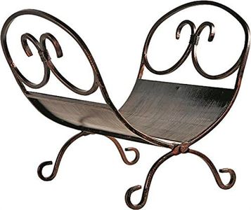 Rocky Mountain Goods Decorative Indoor Log Rack - Heavy Duty Iron with Antique Bronze Finish - Perfect Size for Indoor use - Pre Assembled - Decorative Log Holder Design and Finish