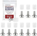 IMPRESA Bed Replacement Parts for IKEA Parts #102267 & #105163 10 Screws & 10 Sleeves for IKEA MALM Bed Parts, for IKEA HEMNES, for SONGESAND & More Kit for IKEA Replacement Parts