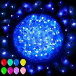 Aogist 100 Pcs Blue Flash Balloon Light with Loop for Hanging, Mini Ball Lights LED Drinks Lights Round Tiny Light for Paper Lanterns Balloons Birthday Party Event Wedding Decoration