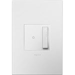 Legrand adorne sofTap Dimmer Switch, Tru-Universal and Gloss White Wall Plate, ADTP703TUW4WP