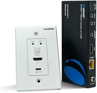 OREI 4K Wall Plate HDBaseT HDMI/USB-C Extender, 400 ft Over Single Cat6/Cat7 Cable Wall Plate Transmitter 4K @ 60Hz, HDR, RS-232, CEC, & 2 Way IR Control
