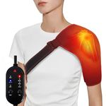 Heated Shoulder Wrap, Rotator Cuff Heating Pad for Men Women, with 3 Adjustable Temperature Levels, Shoulder Heating Pads for Pain Rotator Cuff Frozen Shoulder with AC Adapter