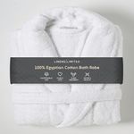 Linens Limited 100% Egyptian Cotton Bath Robe, White, Large