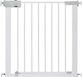 Safety 1st SecureTech Metal Gate, Pressure Fit Safety Gate, Baby Gate for Stairs and Doors, for Widths 73 to 80 cm, extendable up to 136 cm with extensions sold separately, Metal White