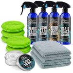 Pure Definition Car Interior Detailing Kit, Glass, Leather, Fabric Cleaner and Accessories - Cleaning Set Restores Trim, Upholstery, Plastic and Mirror