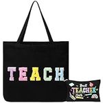 Silkfly 2 Pcs Teacher Tote Bag Teac