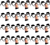 20 PCS Disguise Glasses with Funny Nose Funny Glasses with Eyebrows and Mustache Perfect Party Favors for Costume Halloween and Birthday Parties